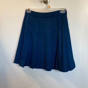 Pleated dark blue skirt
